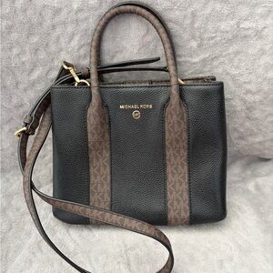 Michael Kors Black and Brown Satchel